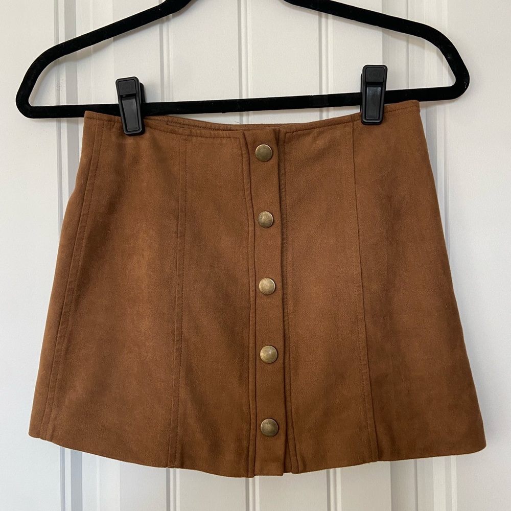 Urban Outfitters Brown Button Skirt